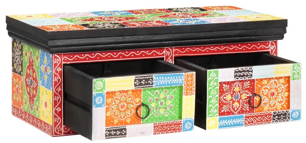 Fali TV szekrény 60x30x24 cm Szilárd Fa Durva Mangó