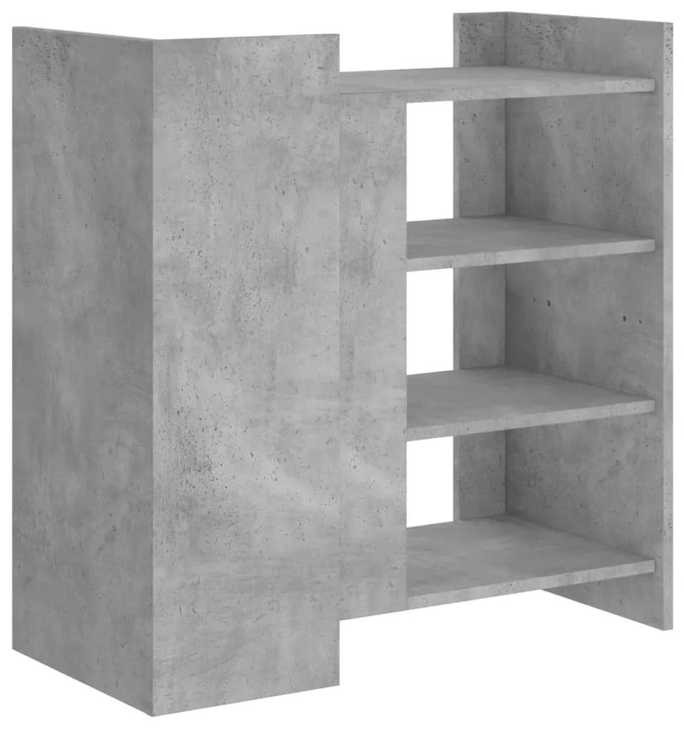 betonszürke szerelt fa tálalószekrény 73,5 x 35 x 75 cm