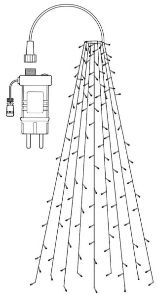 Nedis WIFILXT01C180 - LED RGB Karácsonyi függöny 240xLED/11 funkció 8m IP65 Wi-Fi Tuya