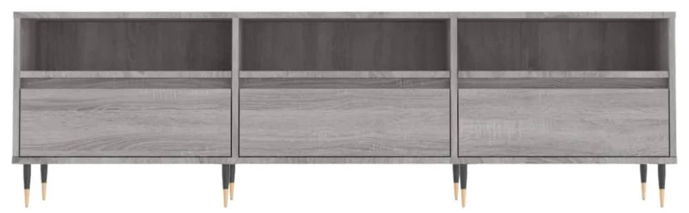 szürke sonoma színű szerelt fa TV-szekrény 150x30x44,5 cm