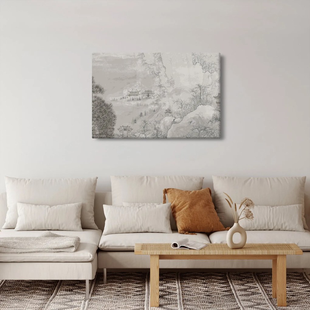 Kép - Kínai táj (90x60 cm)
