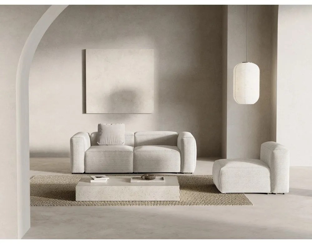 Bézs kordbársony kanapé 224 cm Bergamo – Cosmopolitan Design