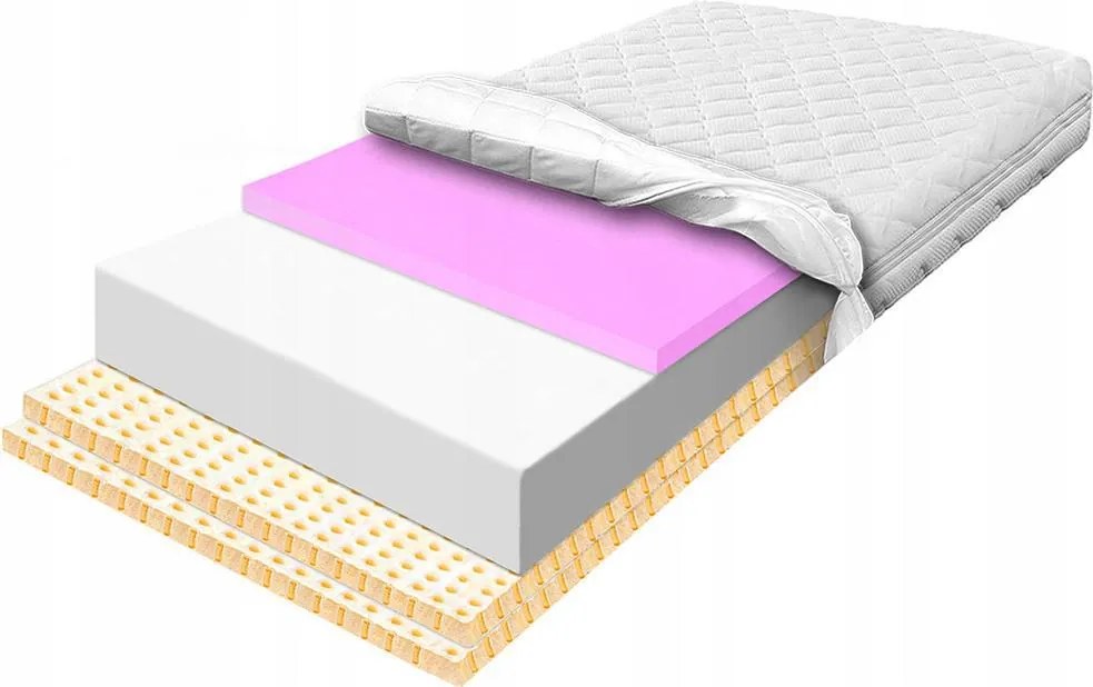 Matrac 160x170 Hr 6cm latex légáteresztő H2 19cm antiallergén kényelmes