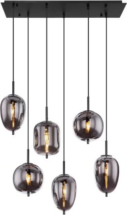 GLOBO 15345-6 BLACKY Többágú Függesztett Lámpa IP20