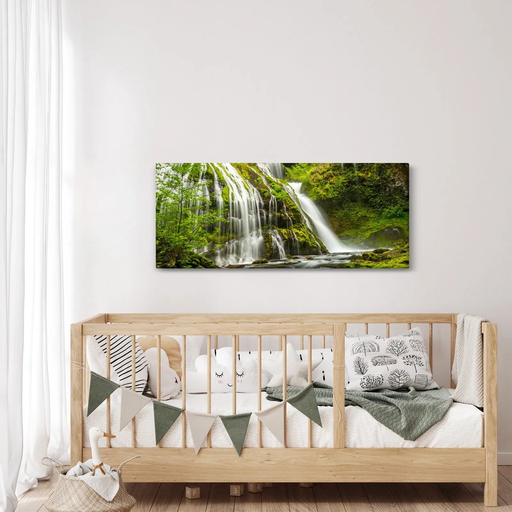 Kép - Vízesés, Wind River Valley (120x50 cm)