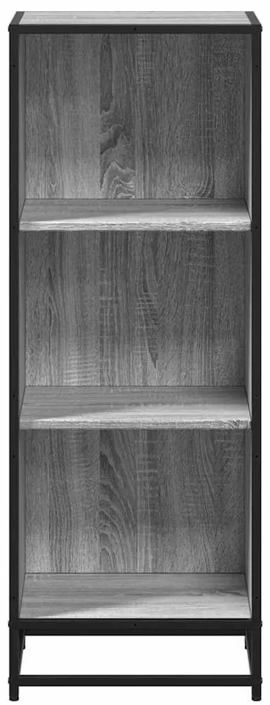 szürke sonoma színű szerelt fa könyvszekrény 40x35x107,5 cm