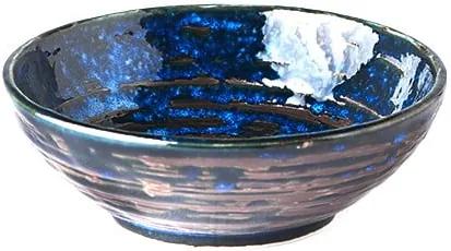 Copper Swirl kék kerámia tálka, ø 13 cm - MIJ