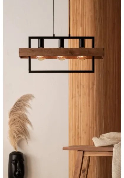 Csillár zsinóron ROBIN 3xE27/60W/230V fa