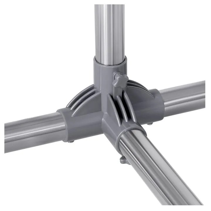 JASON dupla ruhatartó állvány, 93x49x113-198cm, ezüst SongmicsHome