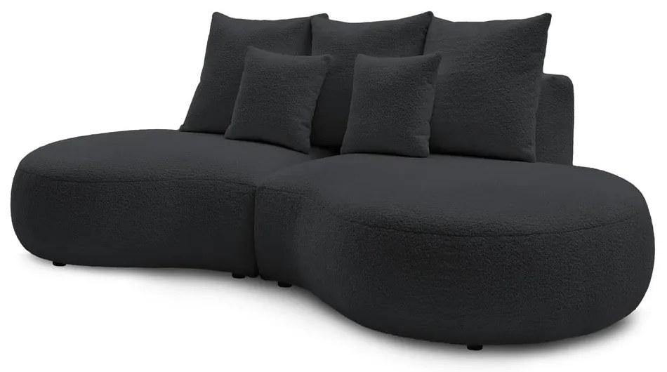 Sötétszürke buklé szövet kanapé 260 cm Saint-Germain – Bobochic Paris