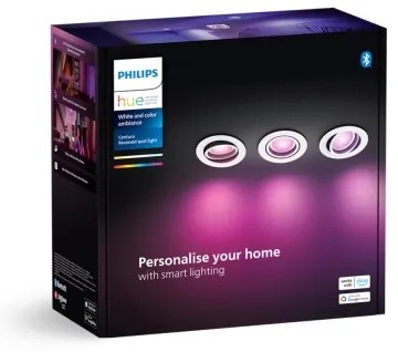 Philips - KÉSZLET 3xLED RGBW Dimmelhető függesztett mennyezeti lámpa Hue CENTURA 1xGU10/4,2W/230V