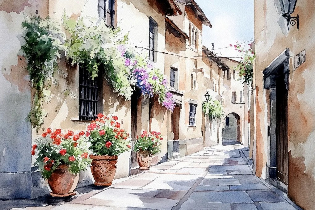 Vászonkép Canvas Város Italia Olaszország Utca Sikátor 120x80