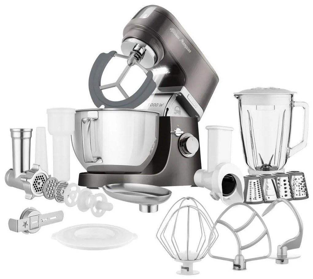 Sencor - Konyhai robotgép rozsdamentes acél tállal 1000W/230V szürke