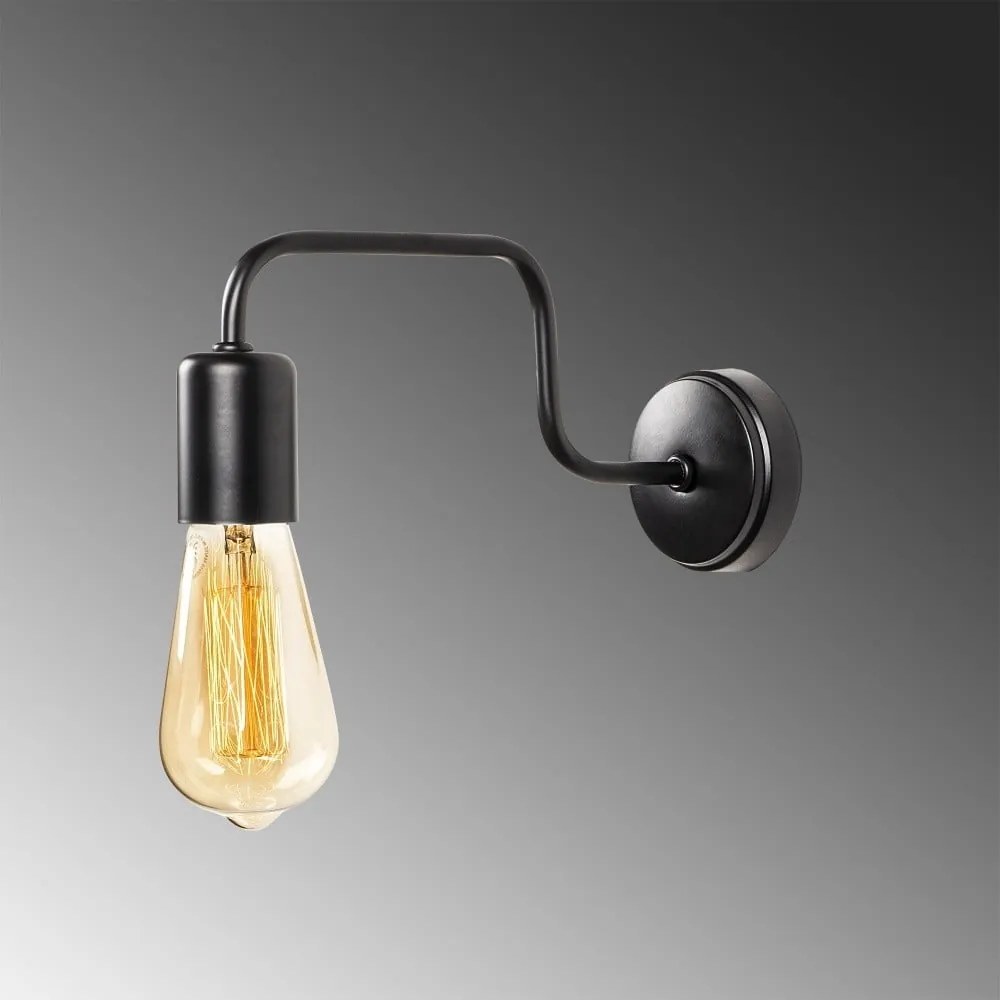 Isidora fekete fém falilámpa - Opviq lights