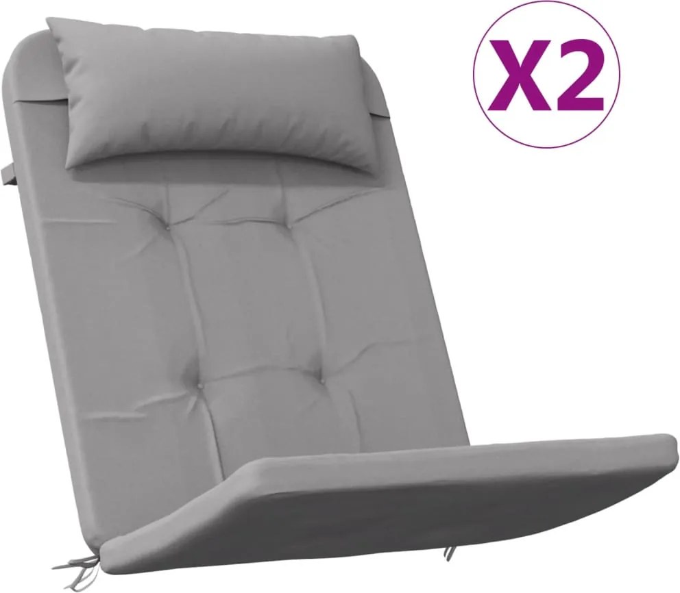 vidaXL 2 db szürke oxford-szövet Adirondack-székpárna