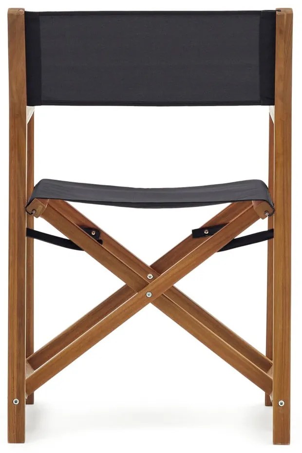 Fekete-natúr színű tömörfa kerti szék Thianna – Kave Home