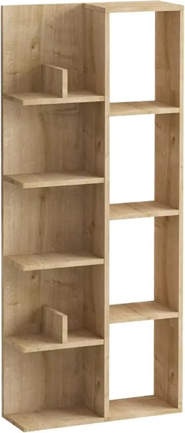 Polcos tároló könyvespolc 50x30x170cm barna FUR1959-1