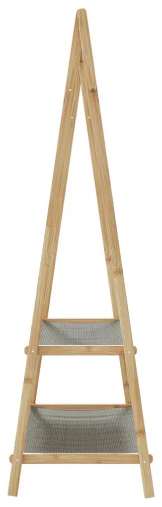 bambusz ruhaállvány polcokkal 96 x 45,5 x 150,5 cm