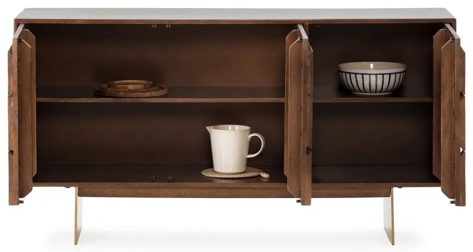 Barna mangófa komód 145x76x40 cm Trisha – MOME