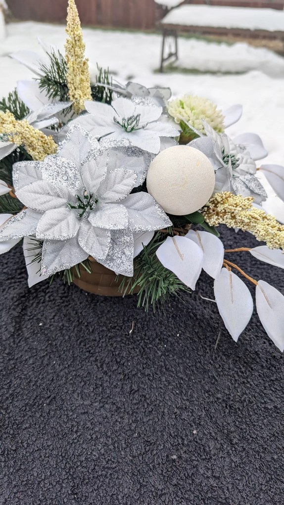 Kompozíció A Cserépben Sír Temető Betlehemi Csillag Karácsony