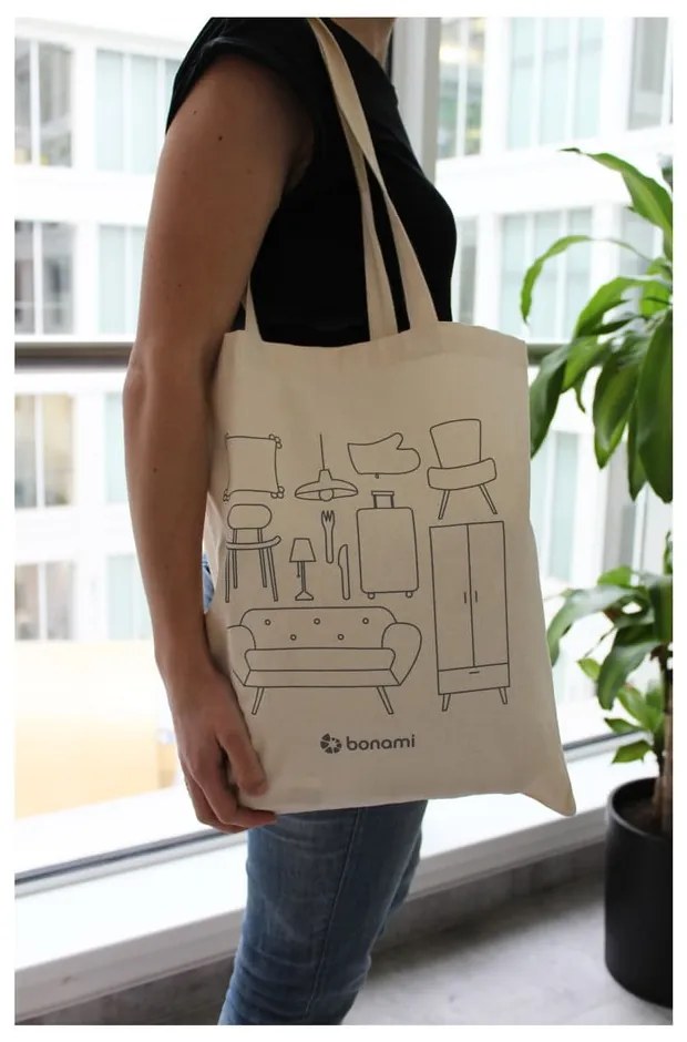 Krémszínű vászontáska - Bonami