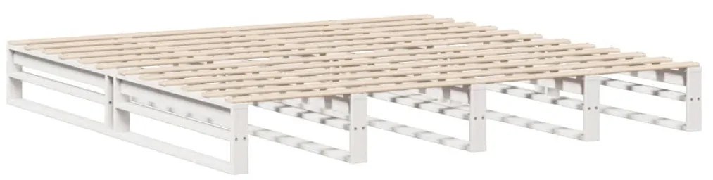 fehér tömör fa könyvespolcos ágy matrac nélkül 180 x 200 cm