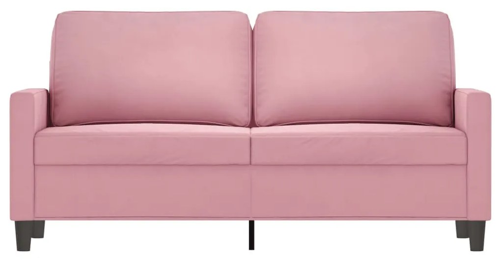 kétszemélyes rózsaszín bársony kanapé 140 cm