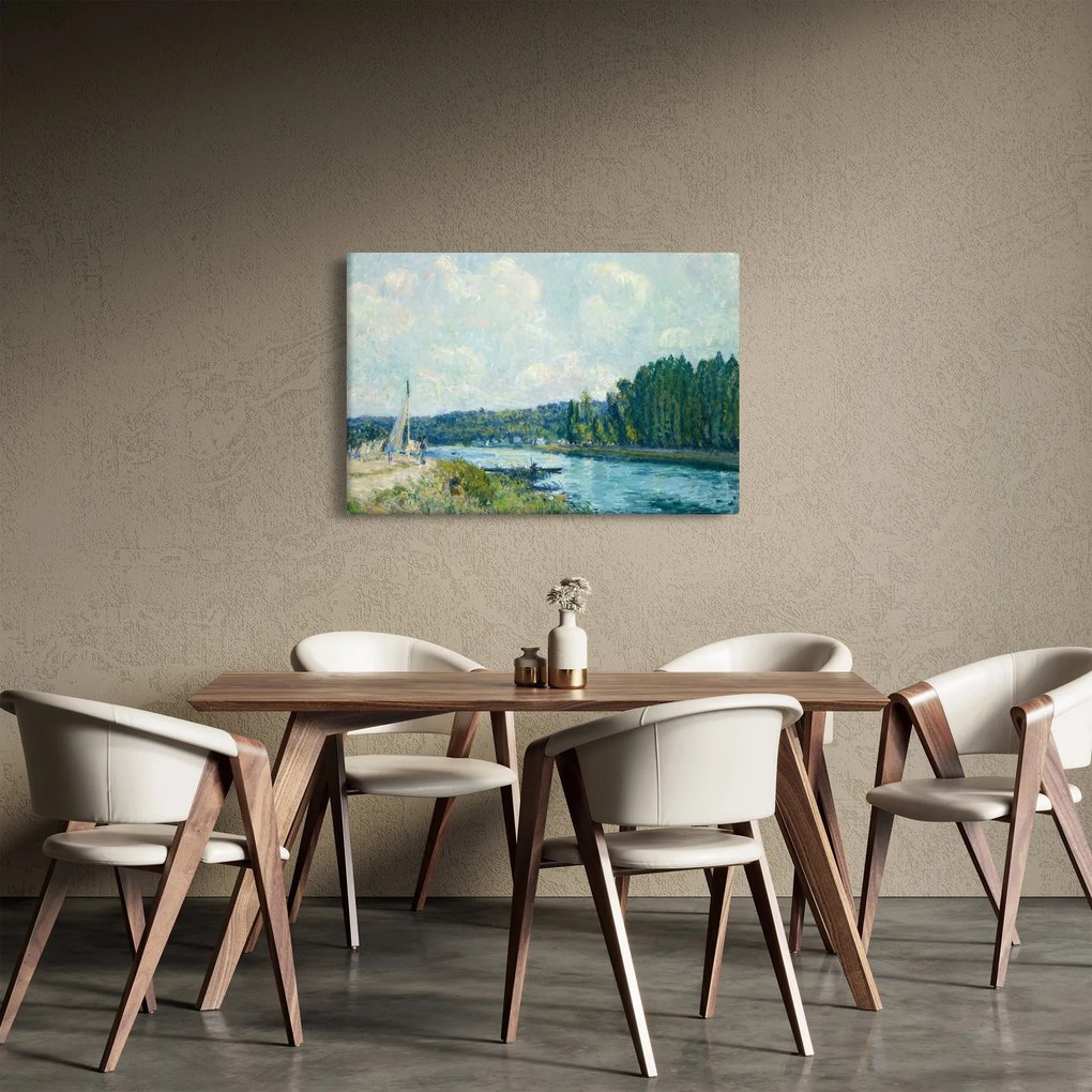 Kép - Alfred Sisley, The Banks of the Oise, reprodukciók (90x60 cm)