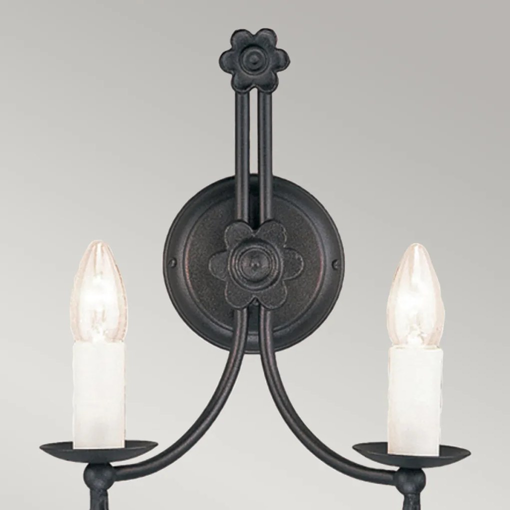 Elstead Lighting BELFRY BY2-BLACK Fali lámpa 2x60W/E14