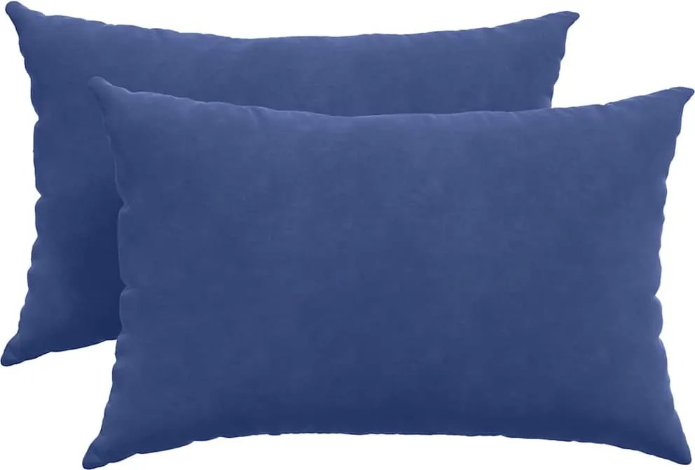vidaXL Kanapé párnák 2 pcs Rendőrségi kék 60 x 40 cm Bársonyos szövet