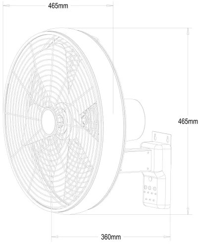 Lucci Air 213128EU - Fali ventilátor BREEZE 55W/230V fehér + távirányító