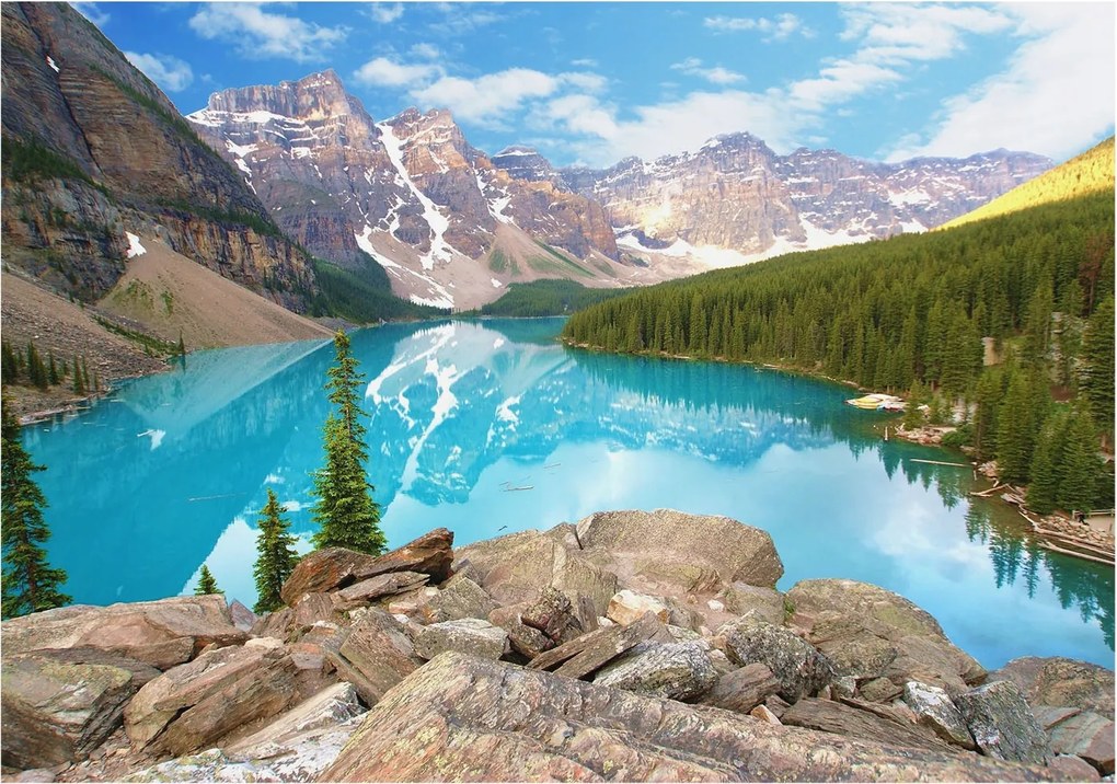 Dekoratív Fotótapéta Fali Falra Kék tó 312x219 Ragasztó