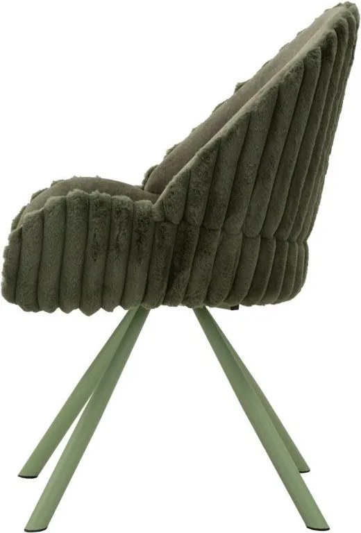 Zöld kárpitozott karfás étkezőfotel szett 2 db-os Stockholm – Mauro Ferretti
