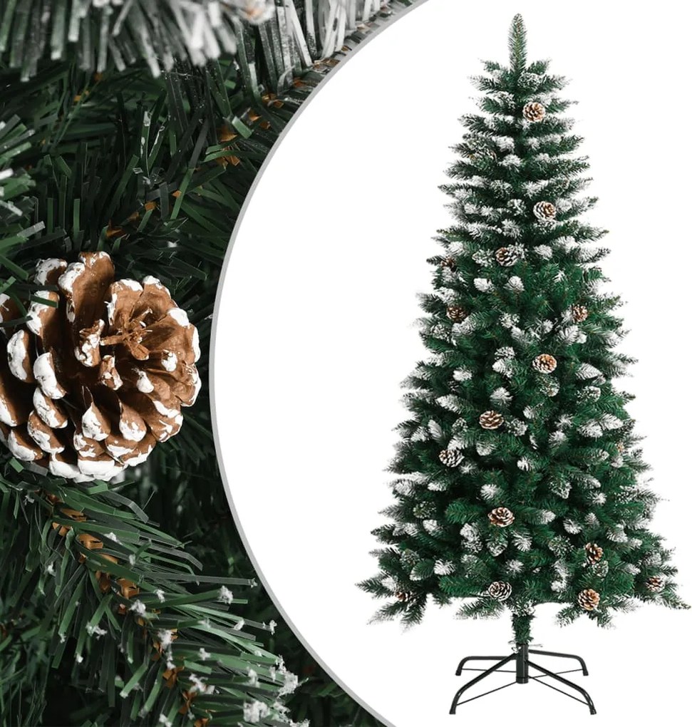 vidaXL zöld PVC műkarácsonyfa állvánnyal 120 cm