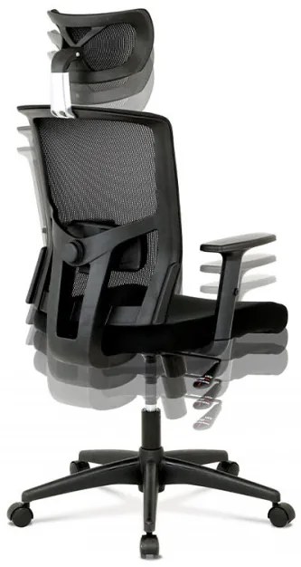 Scaun de birou ergonomic pivotant cu spătar, negru Ka-B1013