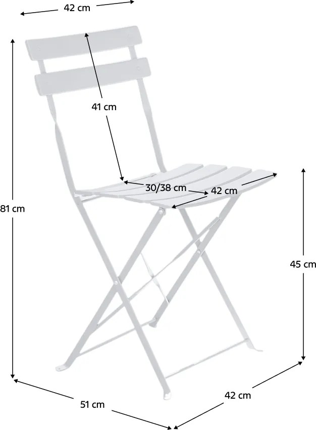 Kerti szett 1+2, fehér, acél, OBAX