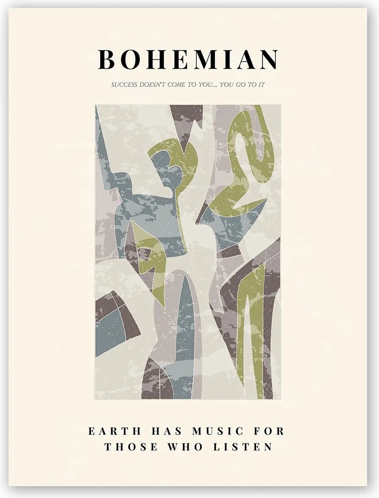 Boho absztrakt bohém Poszter 21x30 cm #T54