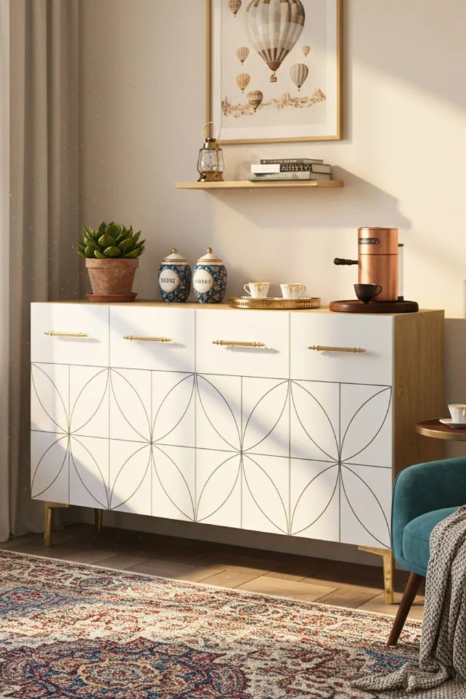 Eliz 120 - Sapphire Oak, White