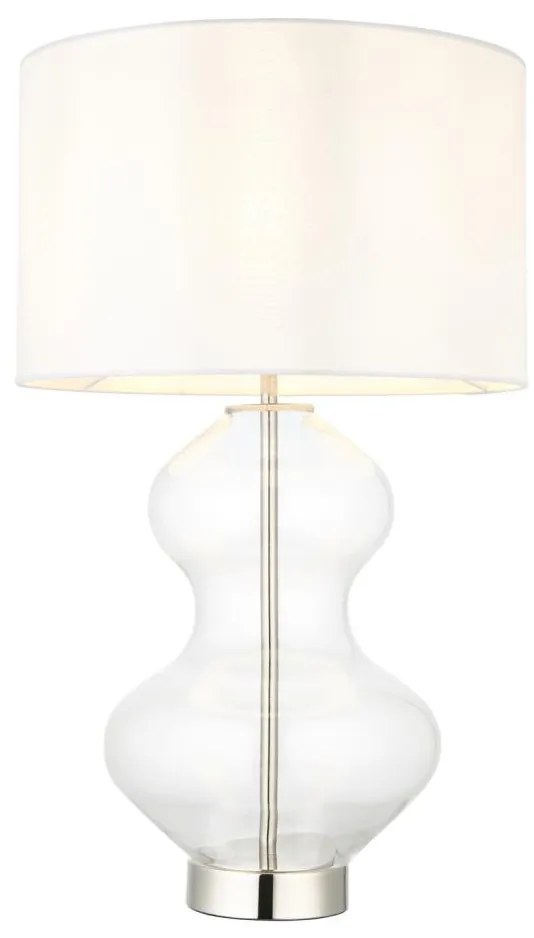 Endon 102676 - Dimmelhető asztali lámpa KELDA 1xE27/10W/230V fehér/matt króm