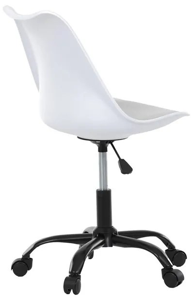 Fehér Műanyag Irodai Szék, Magasságállítással. KA-X7055 WT