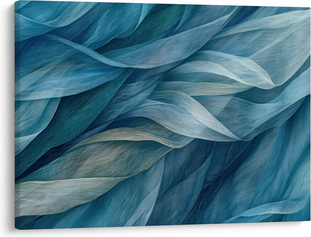 Kép - Kék és fehér fodrok (70x50 cm)