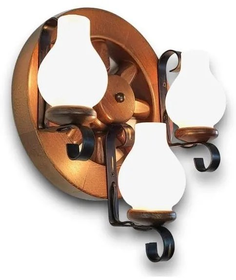 Brilagi - Fali lámpa ROATA APLICA 3xE14/40W/230V bükkfa/dió