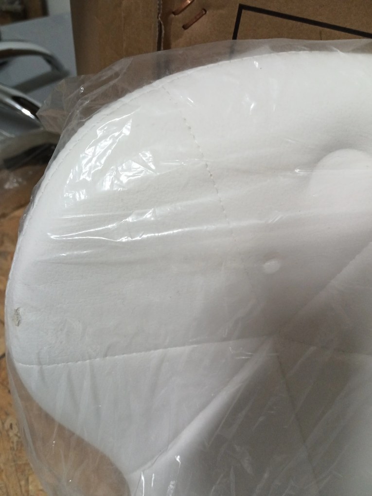 Akciós fehér AVOLA irodai forgószék műbőrből II. osztályú