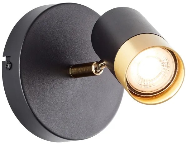 Brilliant - LED fali spotlámpa VIGOLO 1xGU10/5W/230V fekete/arany