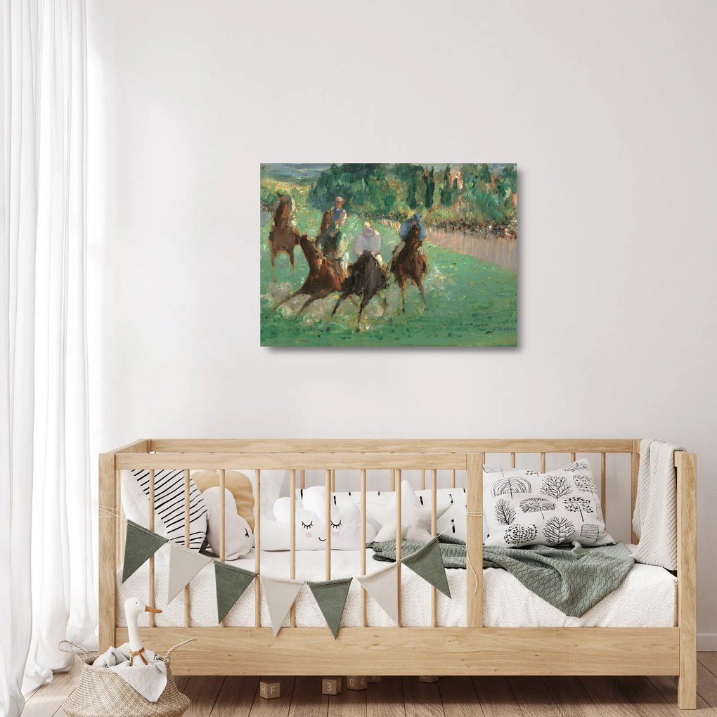 Üveg kép - Edouard Manet, At the Races, reprodukciók (70x50 cm)