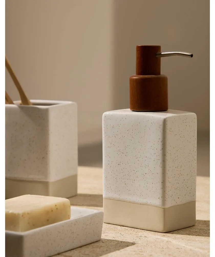 Krémszínű kerámia fogkefetartó pohár Careli – Kave Home