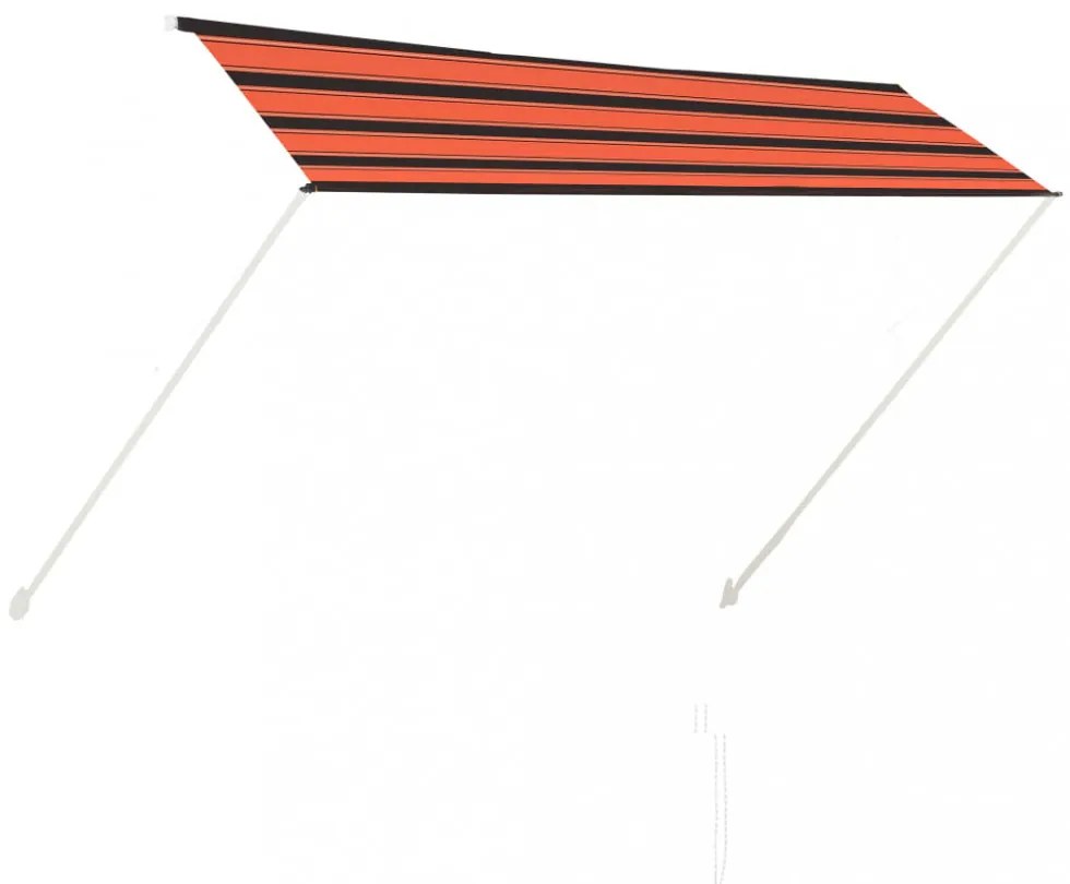 narancssárga és barna feltekerhető napellenző 300 x 150 cm