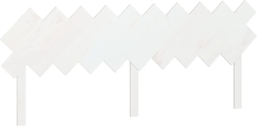 vidaXL fehér tömör fenyőfa ágyfejtámla 196x3x80,5 cm