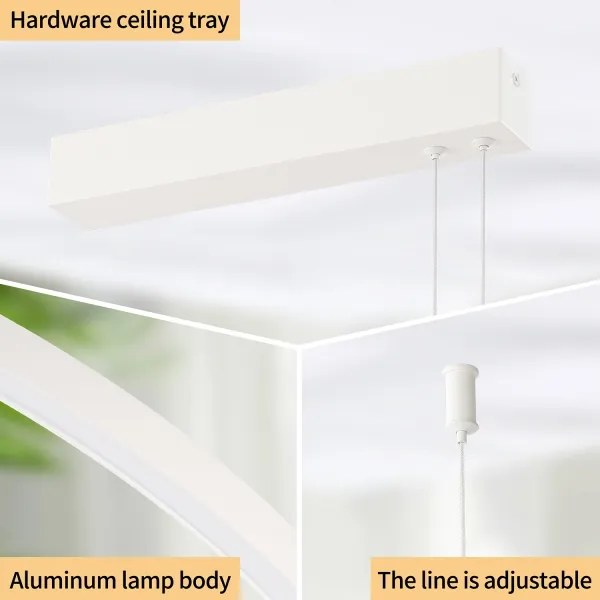 BRILAGI - LED fényerőszabályozható acélkábeles csillár PORTOFINO LED/98W/230V fehér + távirányító