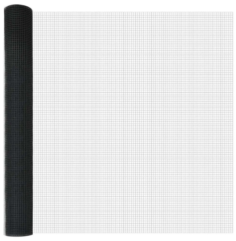 Hegesztett drótkerítés 13 poszttal Szürke 1.2x25 m Acél